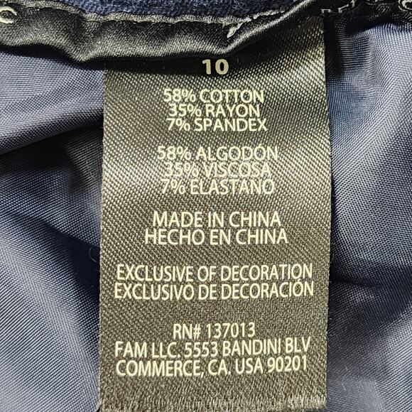 Banana Republic Pants Womens 10 Blue Mid Rise Straight Crop Capri Chino Stretch - Picture 6 of 12